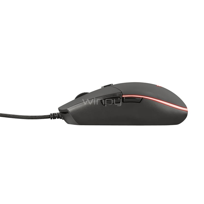 Kit Gamer Teclado + Mouse Trust GXT 838 Azor (Led Multicolor, Membrana, 3.000dpi, Negro)