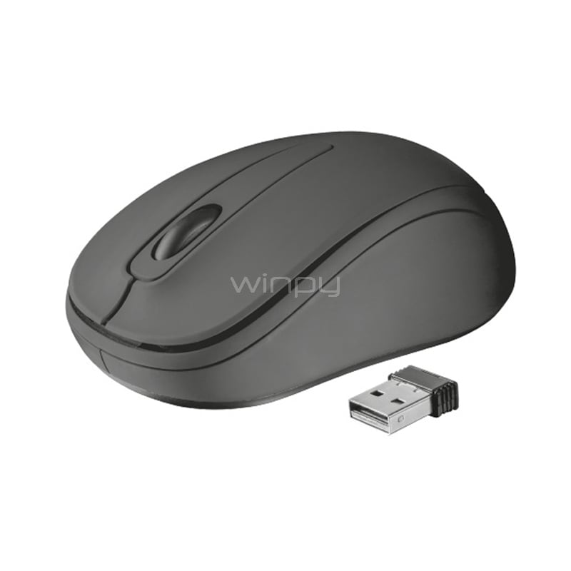 Mouse Trust Ziva Compact Inalámbrico (Dongle USB, Negro)