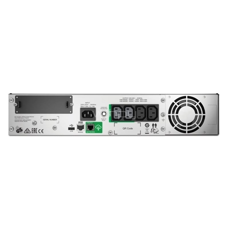 UPS APC con Puerto SmartConnect (1.000VA, Rack 2U, LCD, 230V)