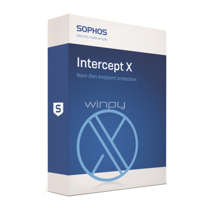 Antivirus Sophos Central Intercept X con Endpoint Advanced (10-24 Usuarios, 12 Meses)