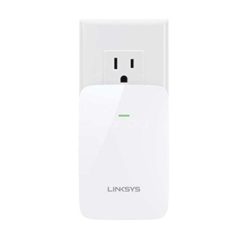 Extensor de red WiFi Linksys AC750 Doble Banda (802.11ac, Spot Finder, Blanco)