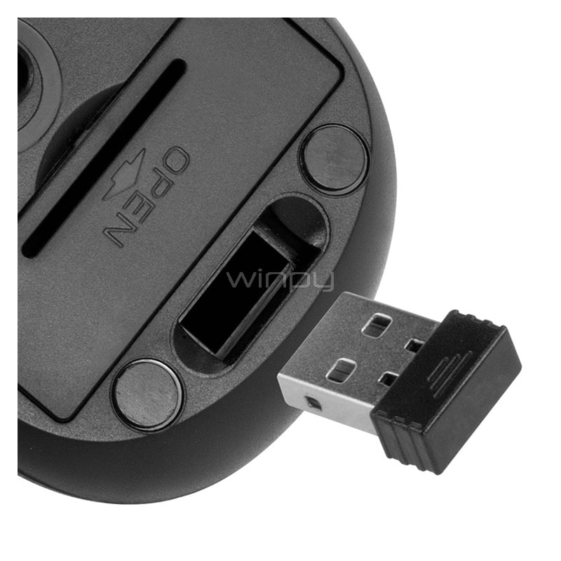 Mouse Klipxtreme Klever Inalámbrico (Dongle USB, Negro)