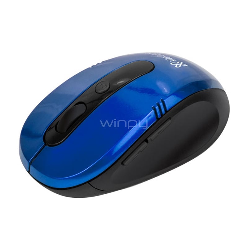 Mouse Klipxtreme Vector Inalámbrico (Dongle USB, Azul/Negro)