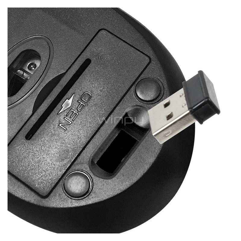Mouse Klipxtreme Vector Inalámbrico (Dongle USB, Azul/Negro)