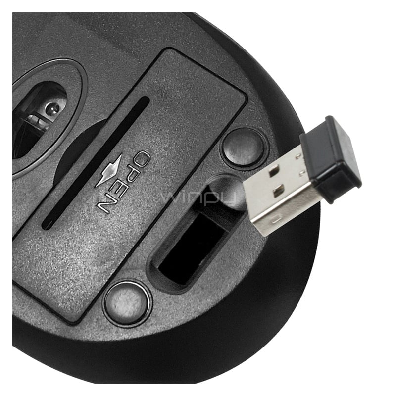 Mouse Klipxtreme Vector Inalámbrico (Dongle USB, Rojo/Negro)