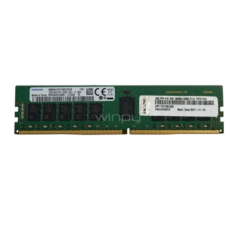 Memoria RAM Lenovo ThinkSystem de 32GB (DDR4, 2933MHz, 1.2V, RDIMM)