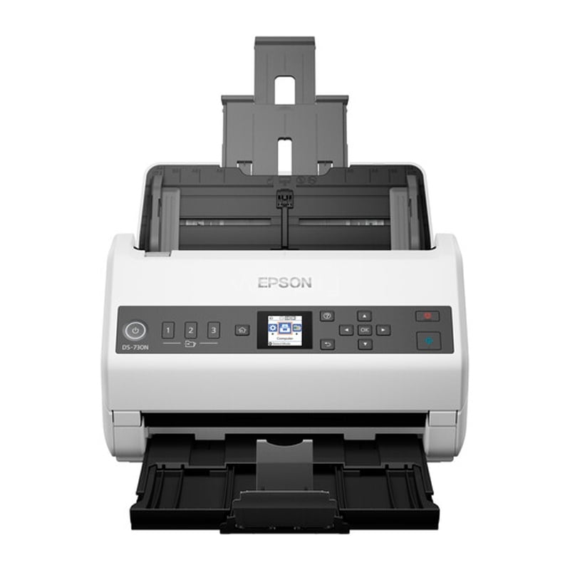 Escáner Epson DS-730N Color Duplex (ADF, 600ppp, USB 3.0/Ethernet, Blanco)