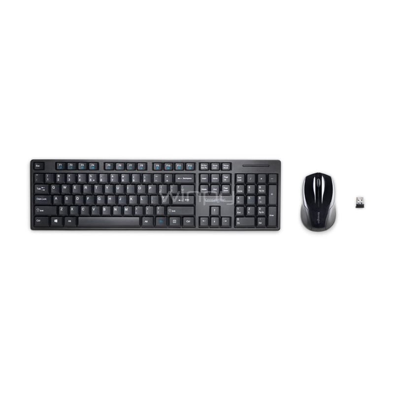 Kit Teclado + Mouse Kensington Pro Fit Inalámbrico (Dongle USB, Negro)