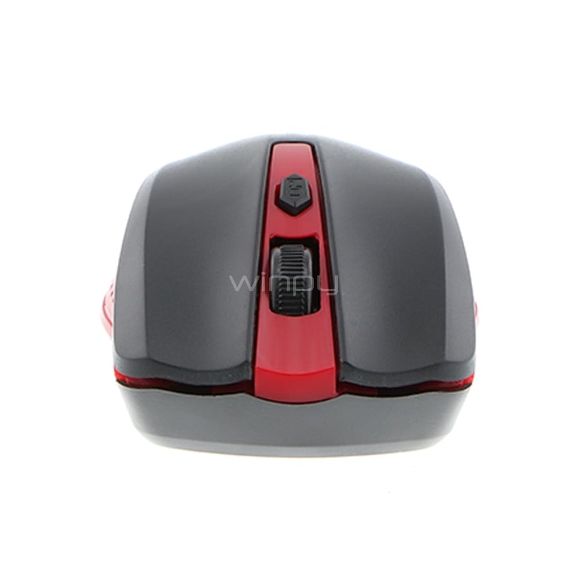 Mouse Xtech Galos inalámbrico (Dongle USB, 1600dpi, Negro/Rojo)