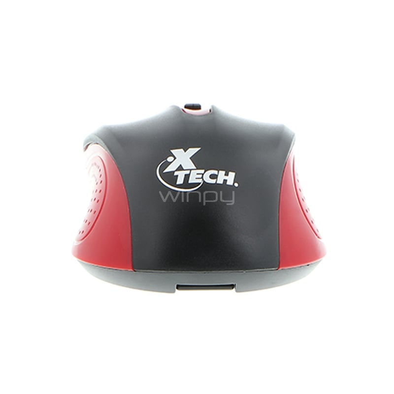 Mouse Xtech Galos inalámbrico (Dongle USB, 1600dpi, Negro/Rojo)