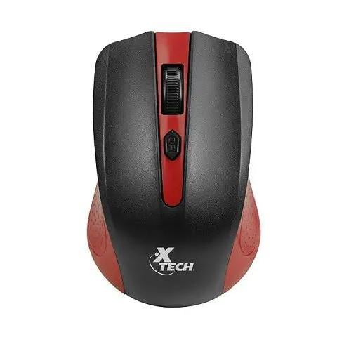 Mouse Xtech Galos inalámbrico (Dongle USB, 1600dpi, Negro/Rojo)