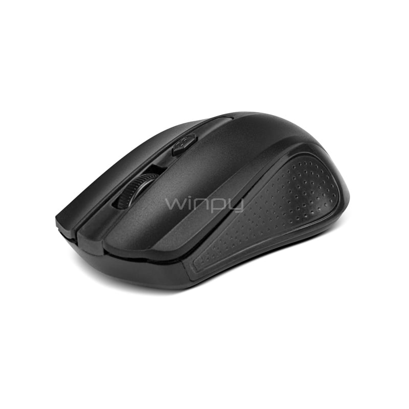 Mouse Xtech Galos inalámbrico (Dongle USB, 1600dpi, Negro)