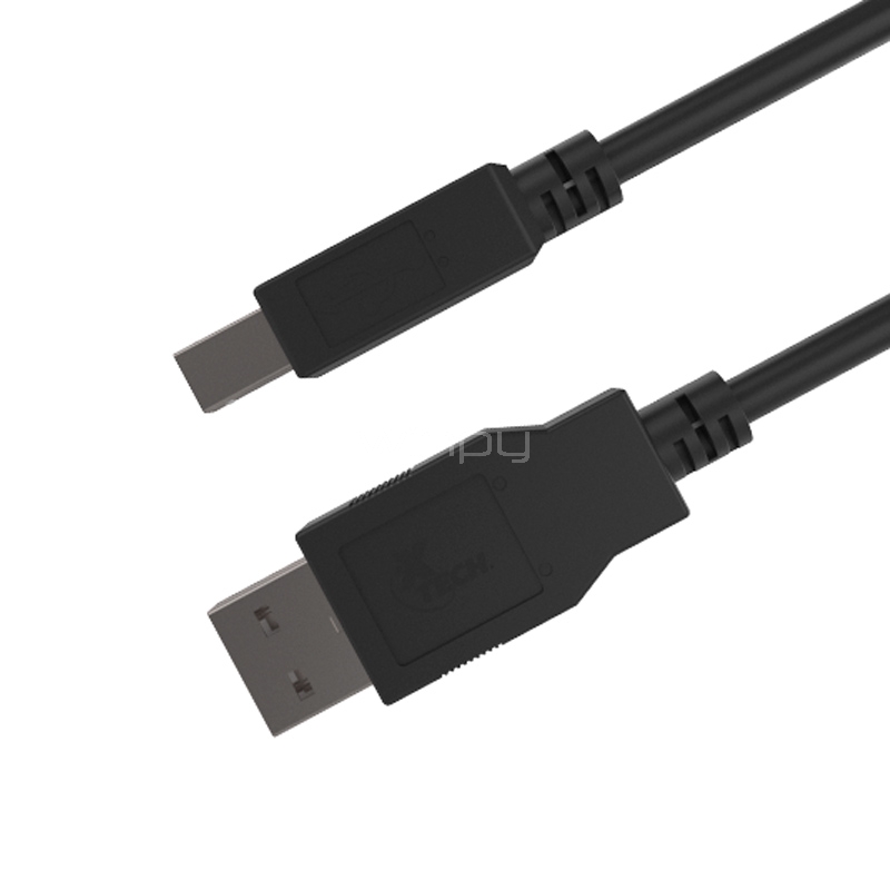 Cable Xtech de USB-A a USB-B (1.8 Metros, USB 2.0, Negro)