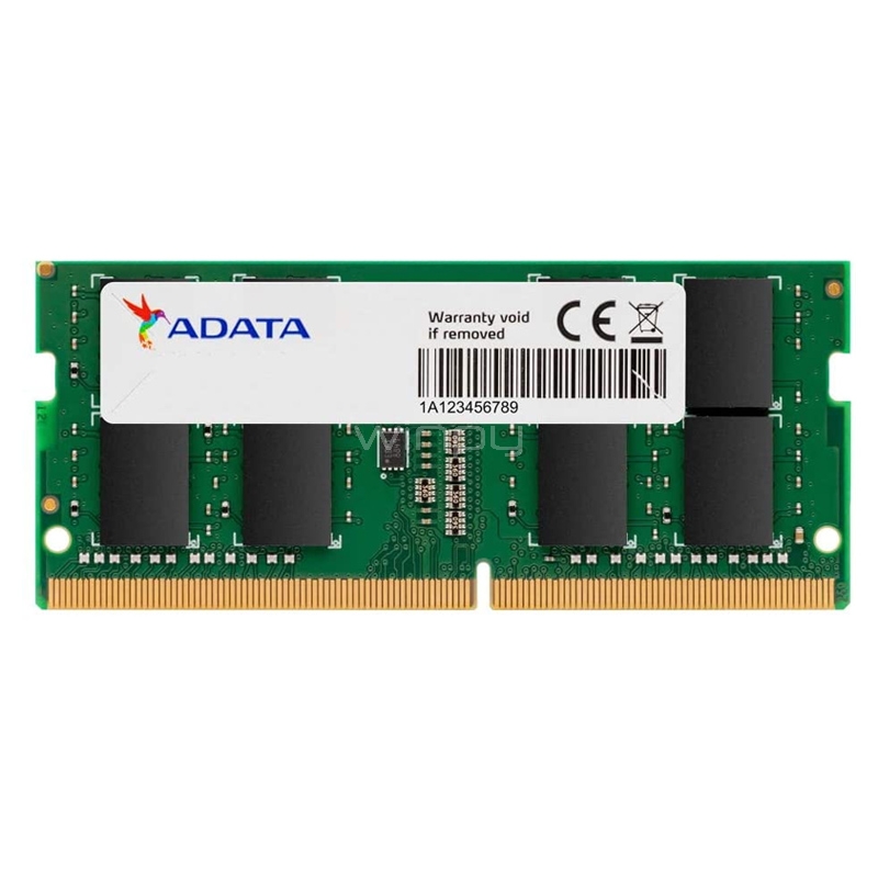 Memoria Ram ADATA de 8GB (DDR4, 3200MHz, SO-DIMM, CL19, 1.2V)