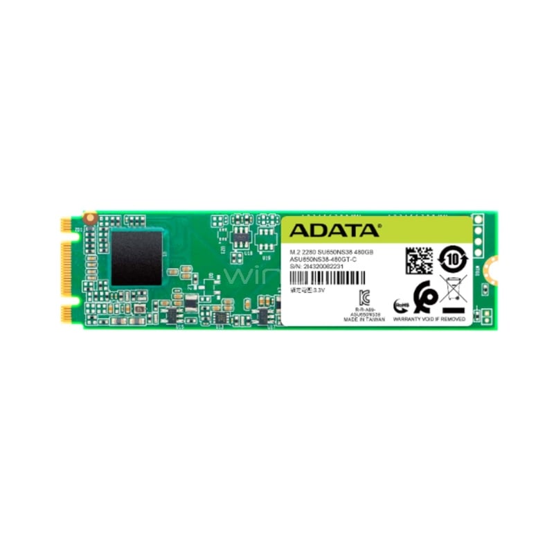 Unidad de estado sólido ADATA de 120GB (M.2 2280, SATA, 410-550MB/s)