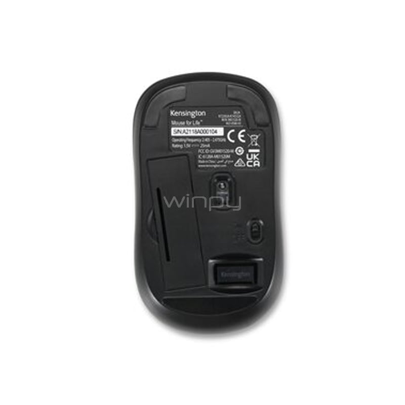 Mouse Kensington For Life Inalámbrico (Dongle USB, Negro)