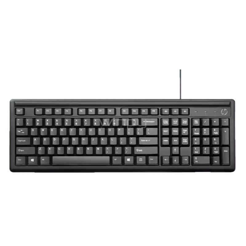 Teclado HP 100 (Español, USB, Negro)