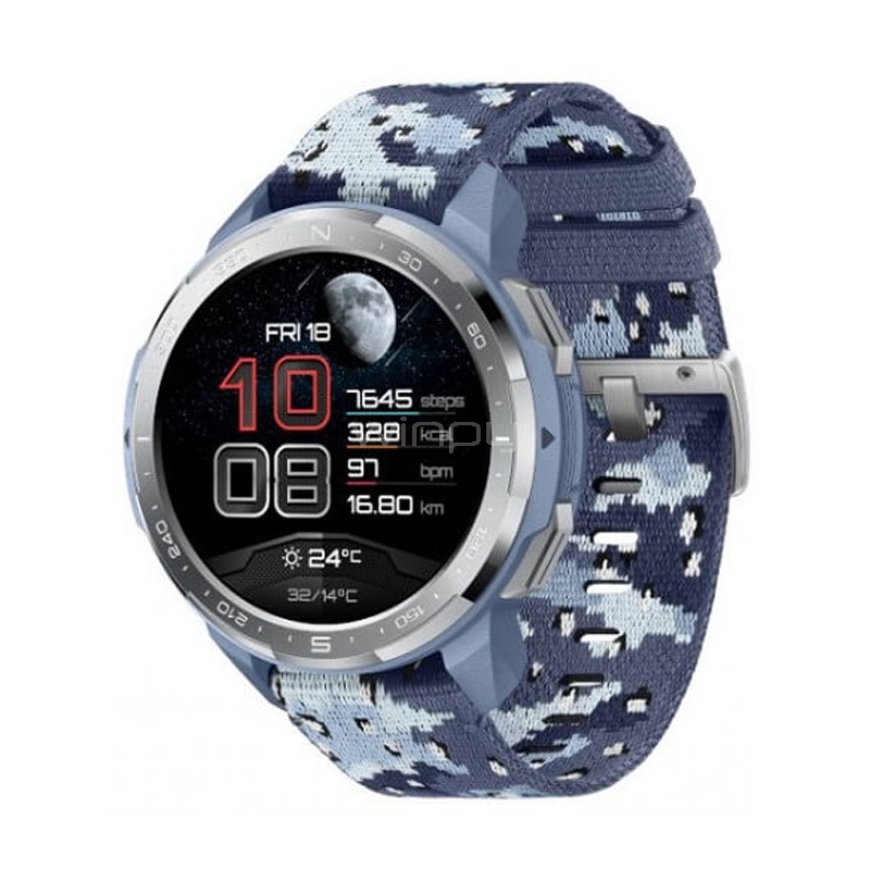 Smartwatch Honor Watch GS Pro de 1.39“ (AMOLED, 4GB Internos, Camo Blue)