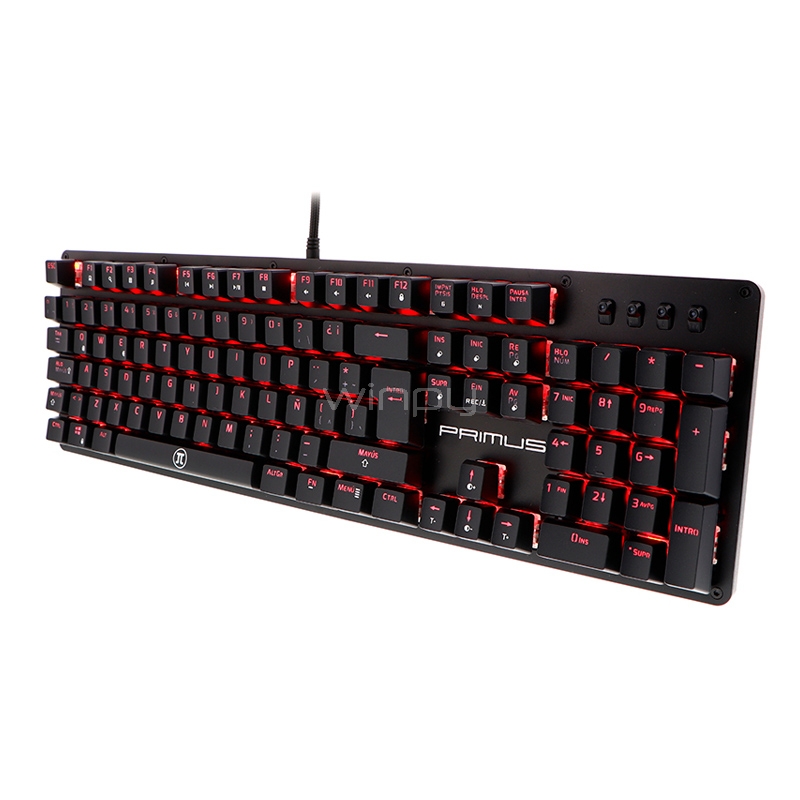 Teclado Primus Gaming BALLISTA100T (Switch Red Primus, LED Rojo, Español)