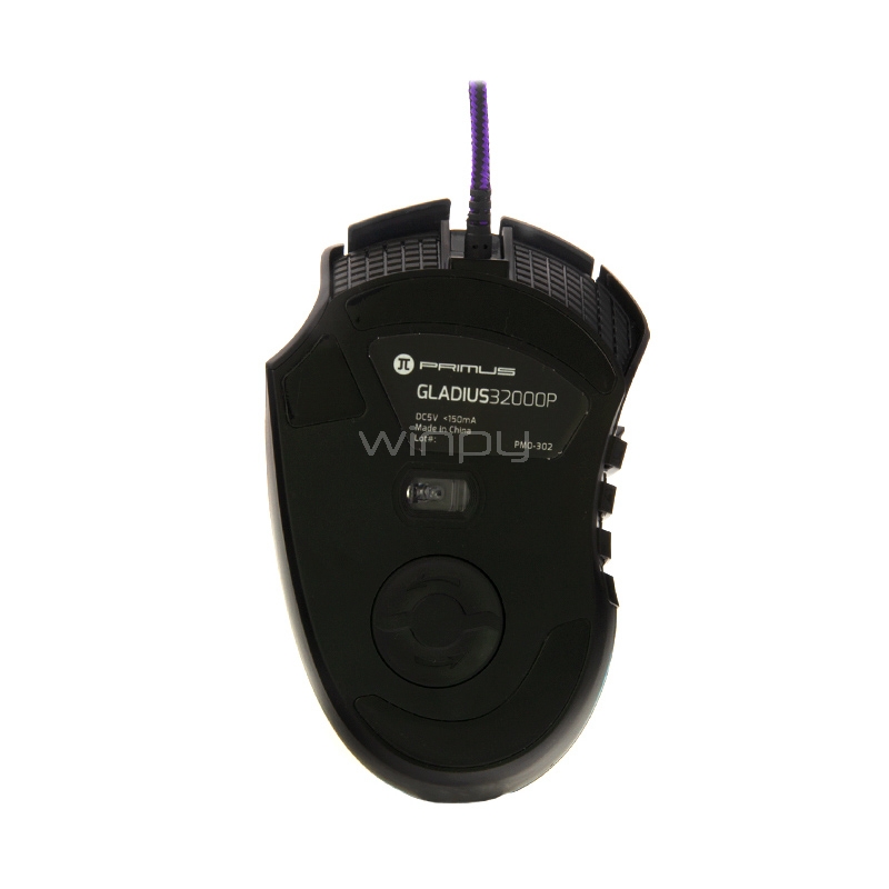 Mouse Gamer Primus Gaming Gladius 32000P (Pixart 3389, 32.000dpi, Negro)