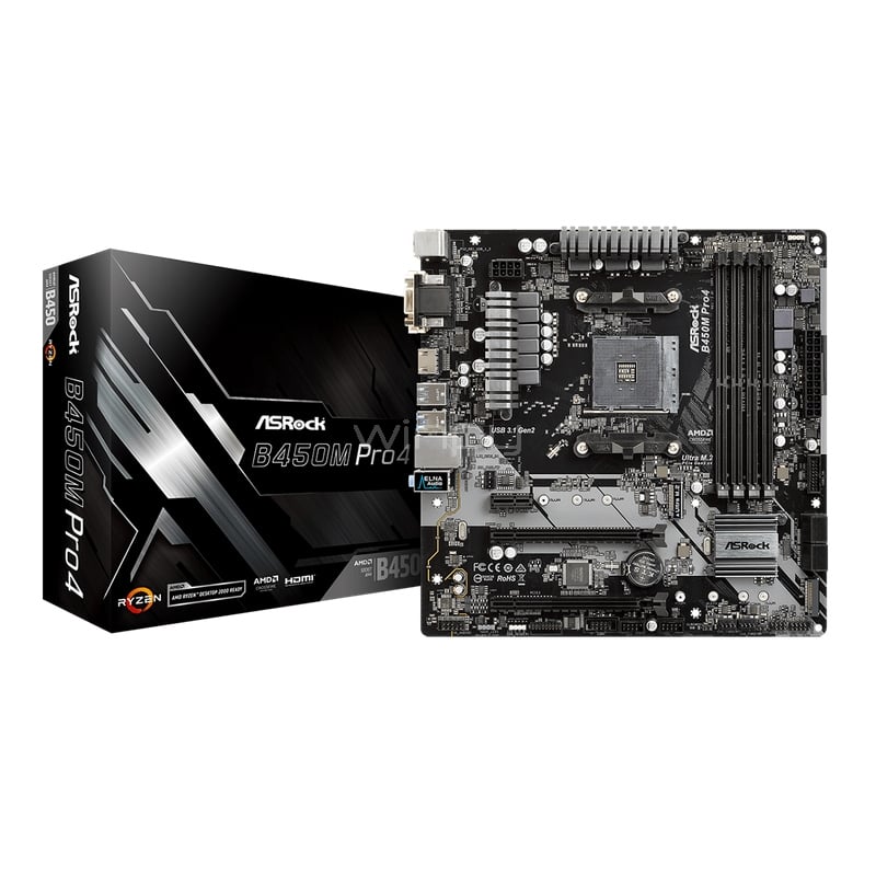 Asrock b450m sales pro4 características