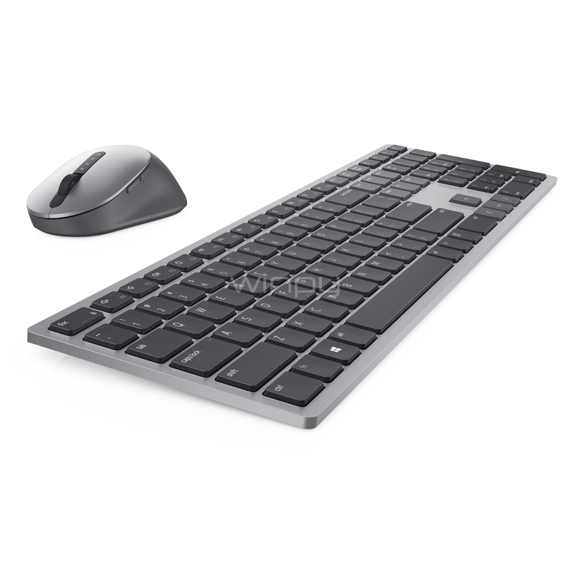 Kit Teclado + Mouse Dell Inalámbrico (4000dpi, Dongle USB/Bluetooth, Español, Gris)