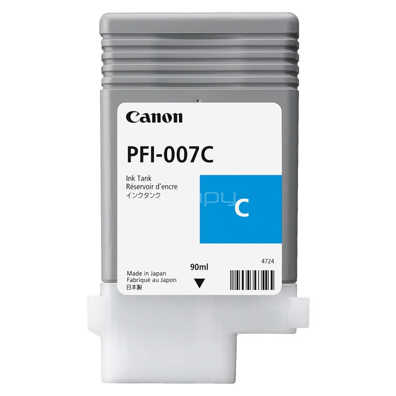 Cartucho de Tinta Canon PFI 007 CIAN (Original, 90 ml)