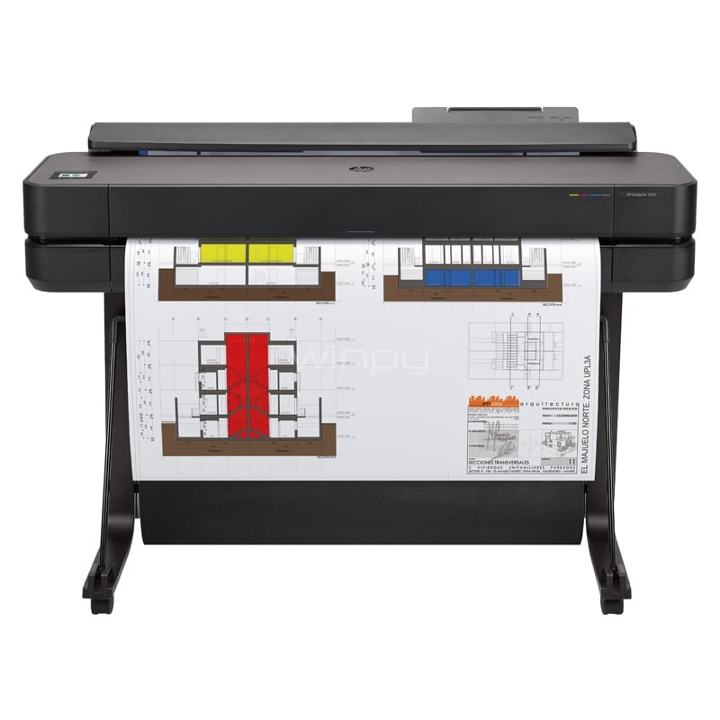 Plotter HP Designjet T650 de 36“ (Color, 1200dpi, 25seg/A1, Wi-Fi/Ethernet/USB)