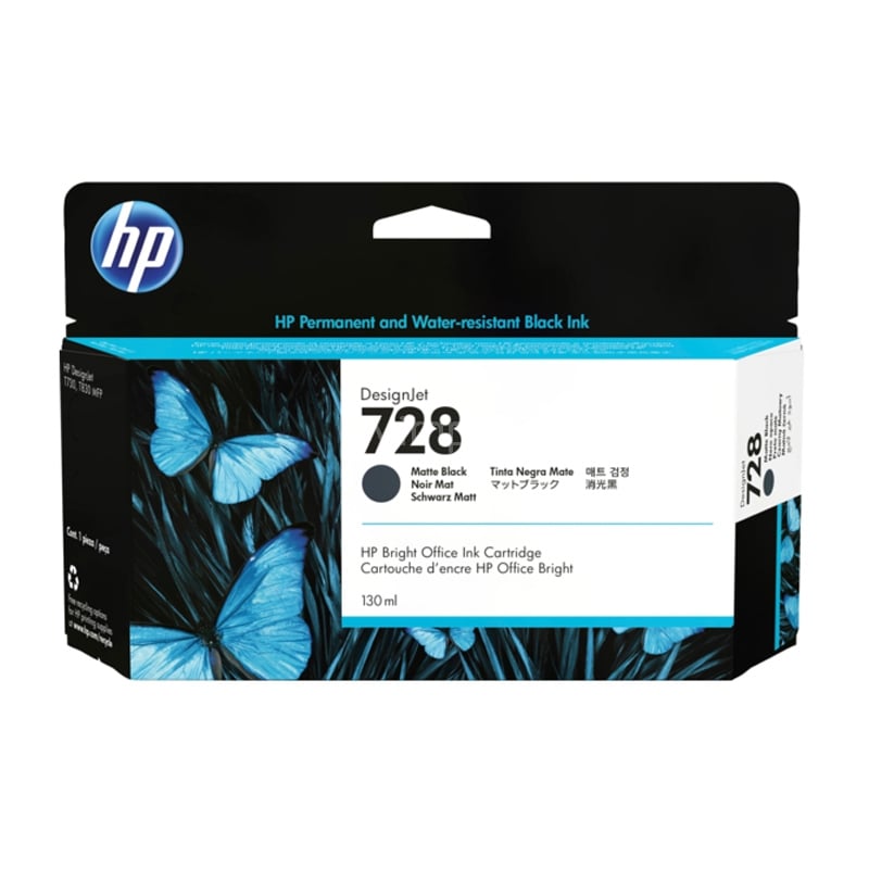 Cartucho de Tinta HP 728 DesignJet NEGRO MATE (130 ml)
