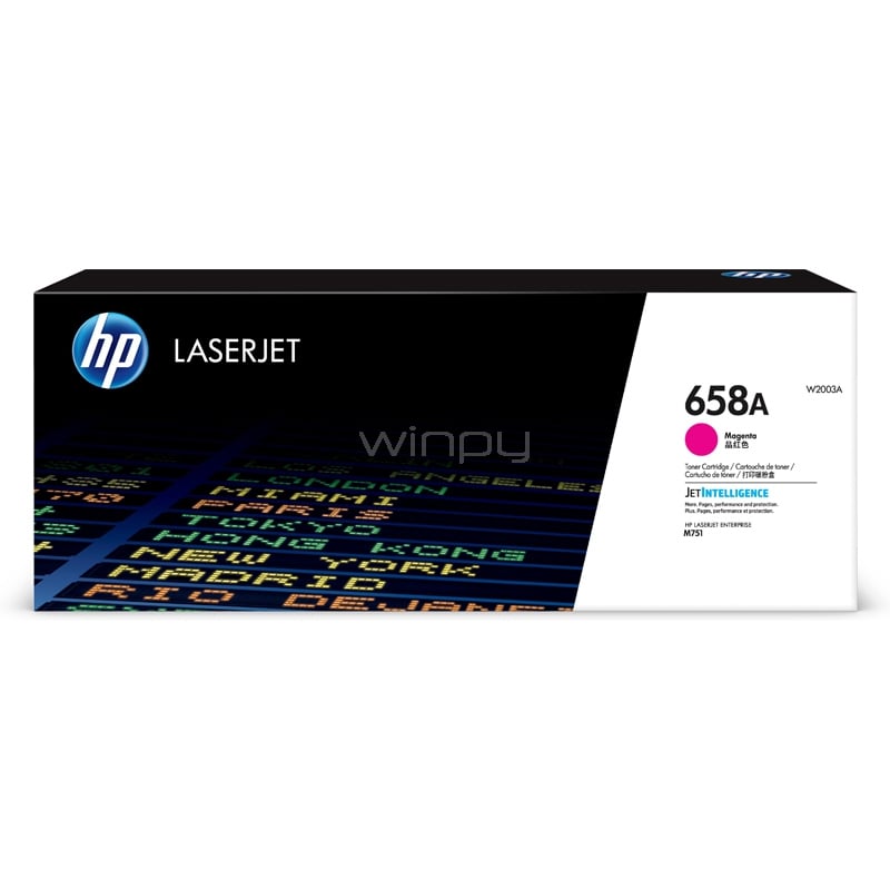 Cartucho de Tóner HP 658A LaserJet (6.000 pág, Magenta)