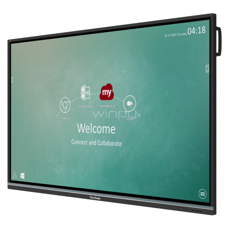 Pantalla interactiva ViewSonic ViewBoard de 86“ (DLED, 4K UHD, HDMI+VGA, USB, LAN, Vesa)