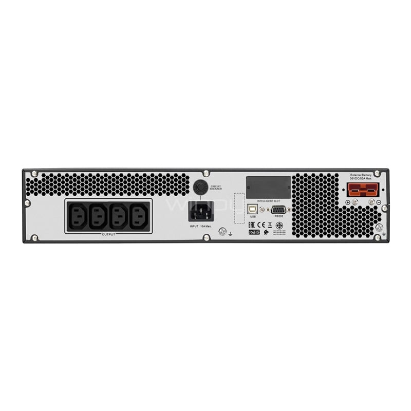 UPS APC Easy On-Line (1.000 VA / 800 W, 230V, 4 Salidas C13, para Rack 4U)