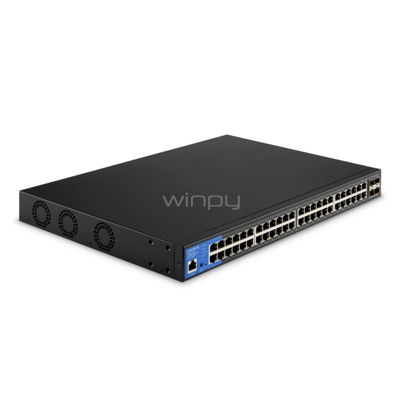 Switch Linksys de 48-Puertos administrable (Gigabit con 4 10G SFP+ Uplinks 740W)