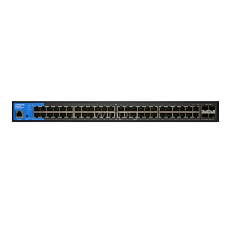 Switch Linksys de 48-Puertos administrable (Gigabit con 4 10G SFP+ Uplinks 740W)