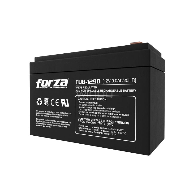 Batería Forza FUB para UPS de 9A (Recargable, 12V)