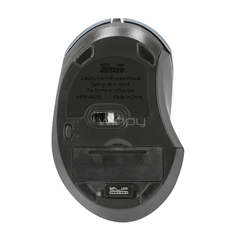 Mouse Klip Xtreme GhosTouch Inalámbrico (Dongle USB, Azul)