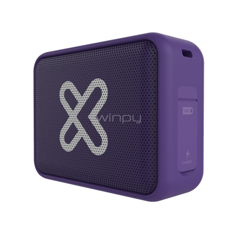 Parlante Portátil Klip Xtreme Port TWS (Bluetooth, IPX7, Morado)