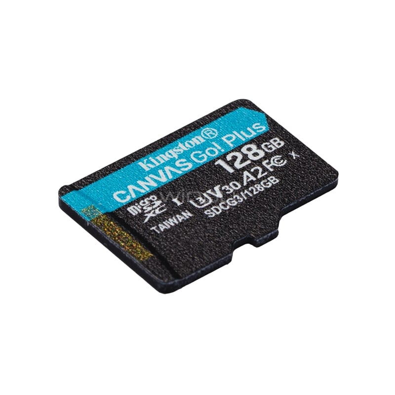 Tarjeta de microSD Kingston Canvas Go Plus de 128GB (Clase 10, UHS-I, U3, V30, A2, 90Mb/s Escritura)