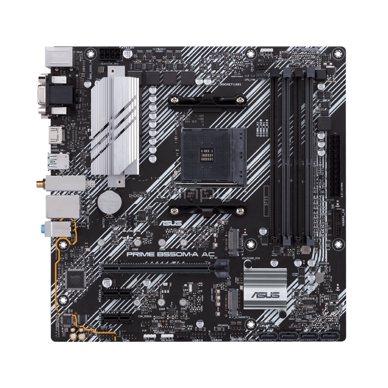 Placa Madre ASUS PRIME B550M-A AC (AM4, DDR4 2133/4600 MHz, microATX)