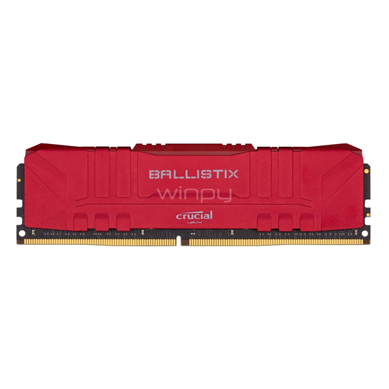 Memoria RAM Crucial Ballistix de 8GB (DDR4, 3600 MHz, CL16, DIMM, Rojo)