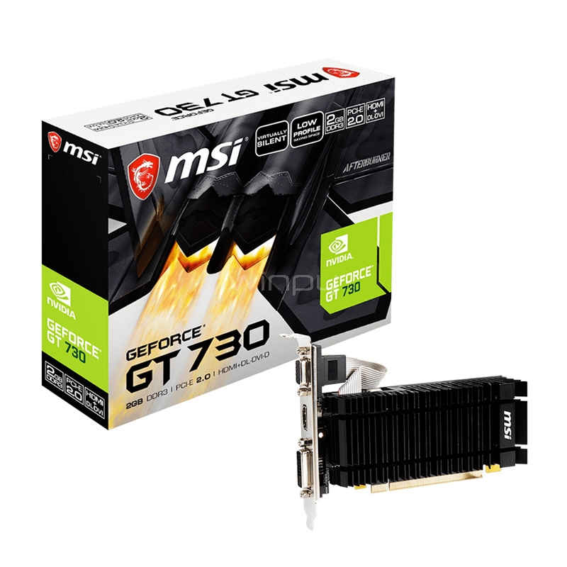 Tarjeta de Video MSI Nvidia GeForce GT 730 de 2GB DDR3