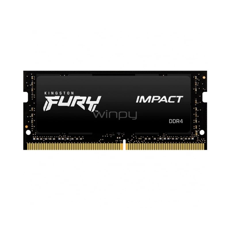 Memoria RAM Kingston Fury Impact de 8GB (DDR4, 3200MHz, CL20, SODIMM)