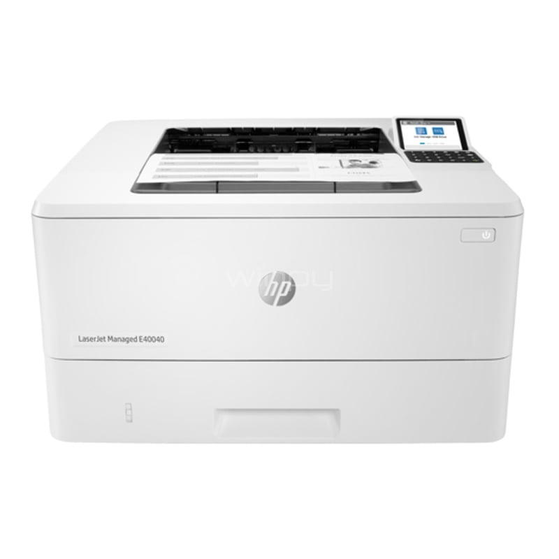 Impresora HP LaserJet Managed E40040dn (Laser B/N, Duplex, 38ppm, Ethernet, Blanco)