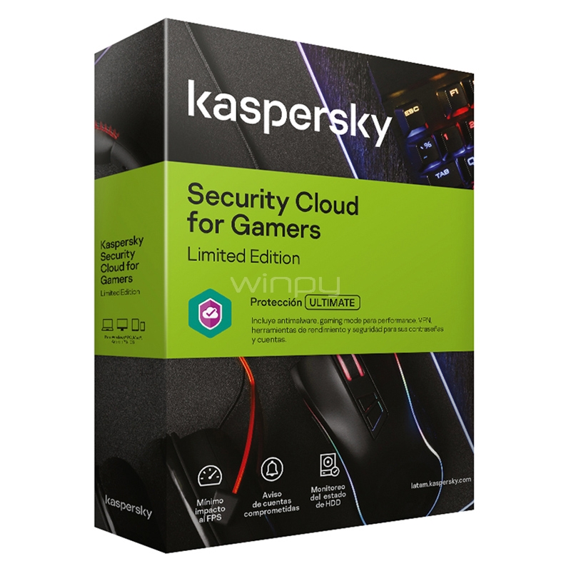 Licencia Kaspersky  Security Cloud Edición Gamer (Descargable, 3 Dispositivos, 1 Año)