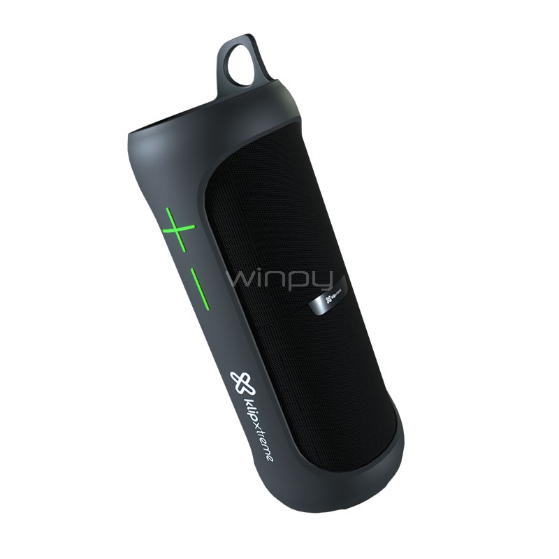 Parlante Portátil Klip Xtreme Vibe360 TWS (Bluetooth, IPX7, Negro/Gris)