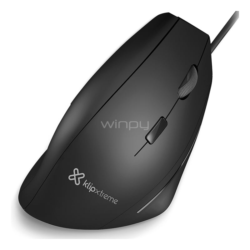 Mouse Klip Xtreme Krest Ultra Ergonómico (1600dpi, Negro)