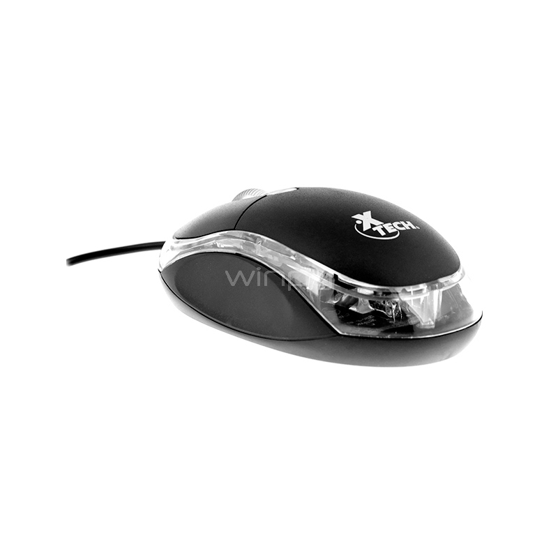 Mouse Xtech 3D con Iluminación Interior (Cable de 1.35 m, Negro)