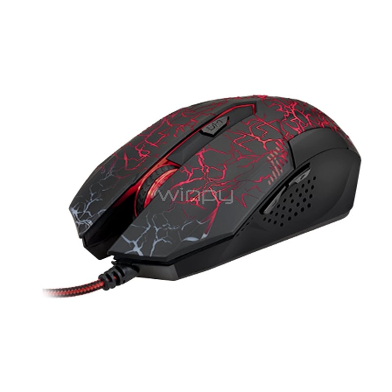 Mouse Gamer Xtech Bellixus (2.400dpi, LED Multicolor, Negro)