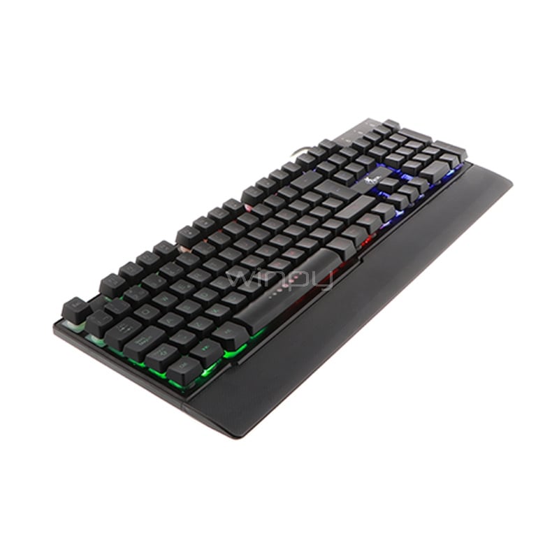Teclado Gamer Xtech Armiger (Español, LED Multicolor, Negro)