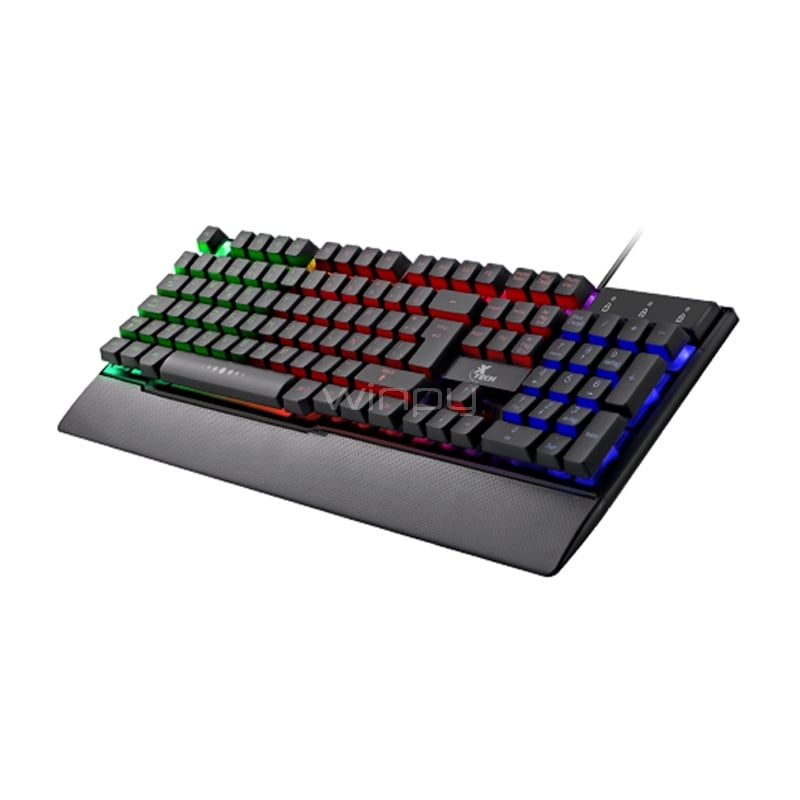 Teclado Gamer Xtech Armiger (Español, LED Multicolor, Negro)